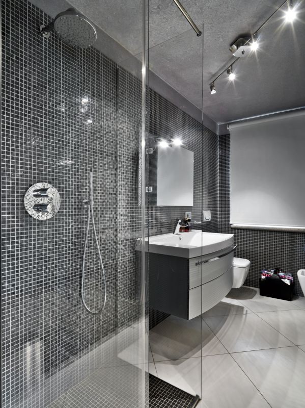 Modern Shower with Clear Glass